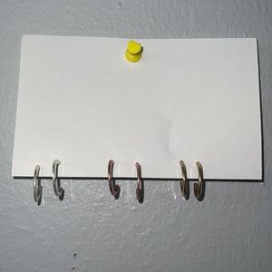 🤩4/$15🥳 3 pairs of half hoop earrings